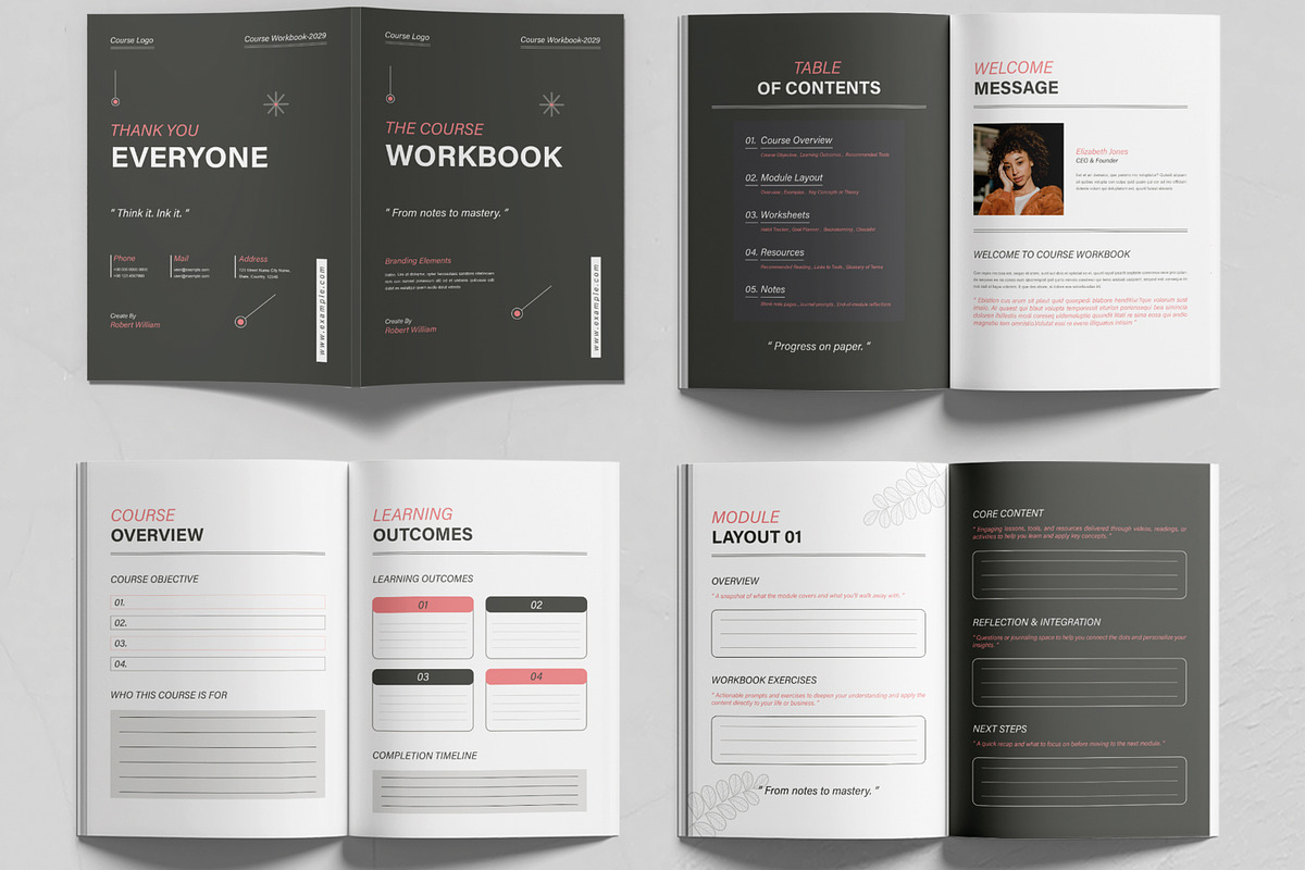 The Course Workbook Template Layout, a Brochure Template by MightyDesign (Photo 2 of 6)
