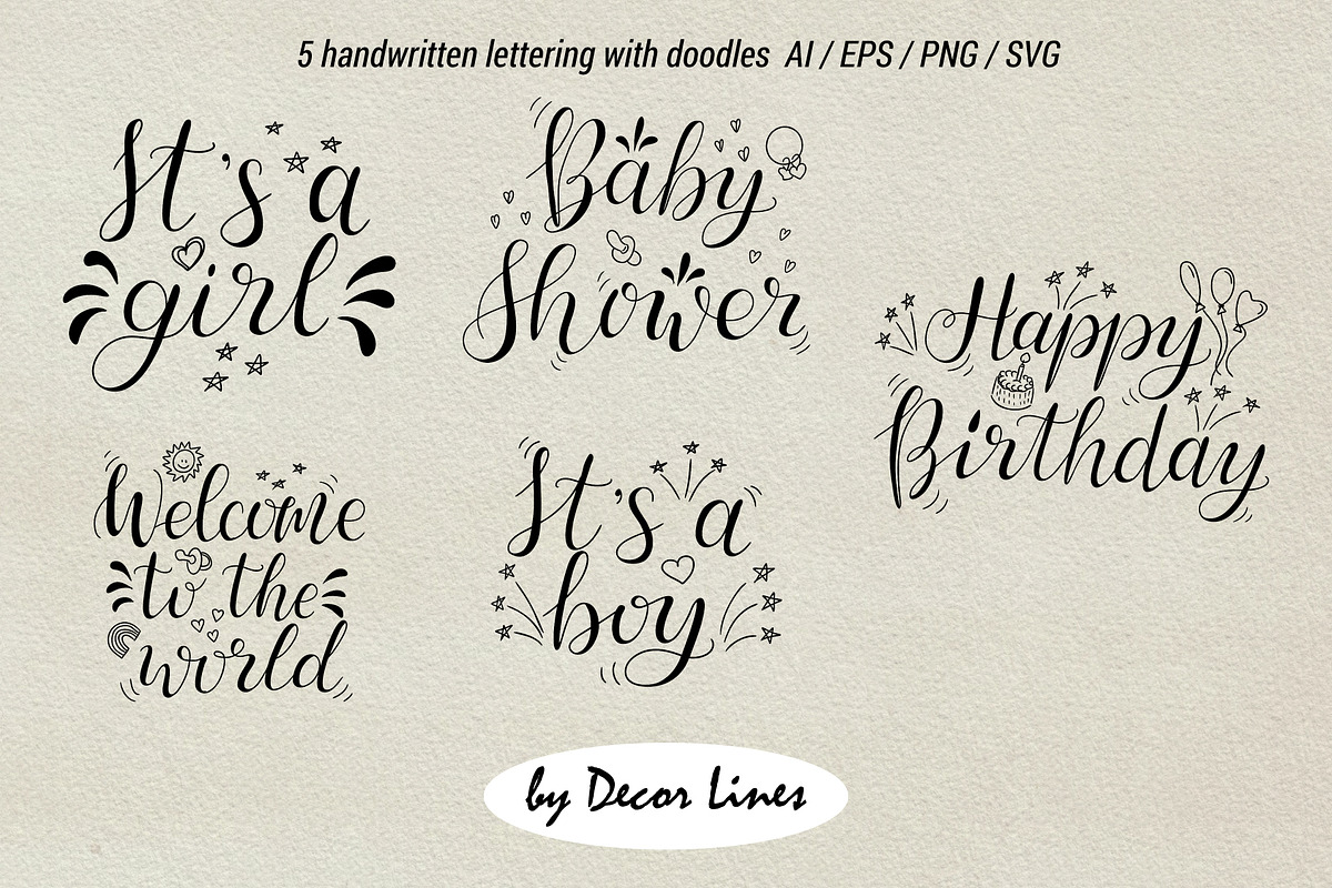 Baby Bows Shower, a Decorative Illustration by Decor Lines (Photo 7 of 16)