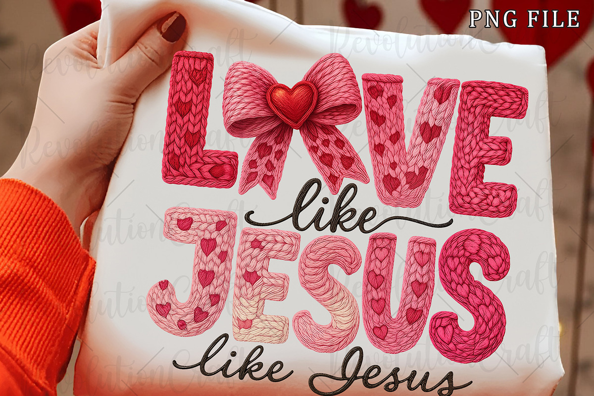 Faux Crochet Valentines Christian Pn, an Illustration by OK Design (Photo 6 of 6)