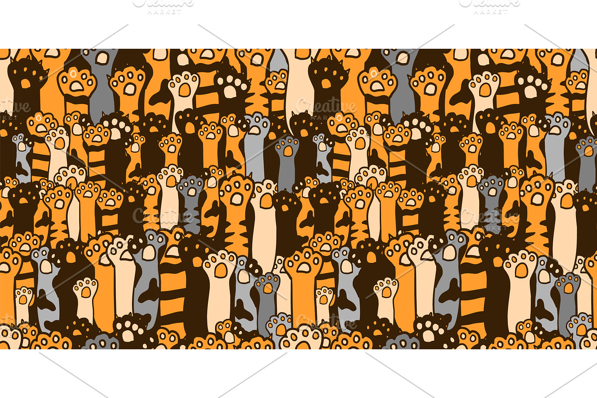Dog Paw Cat Paw heart love puppy, a Texture Illustration by Nenahliadava Design