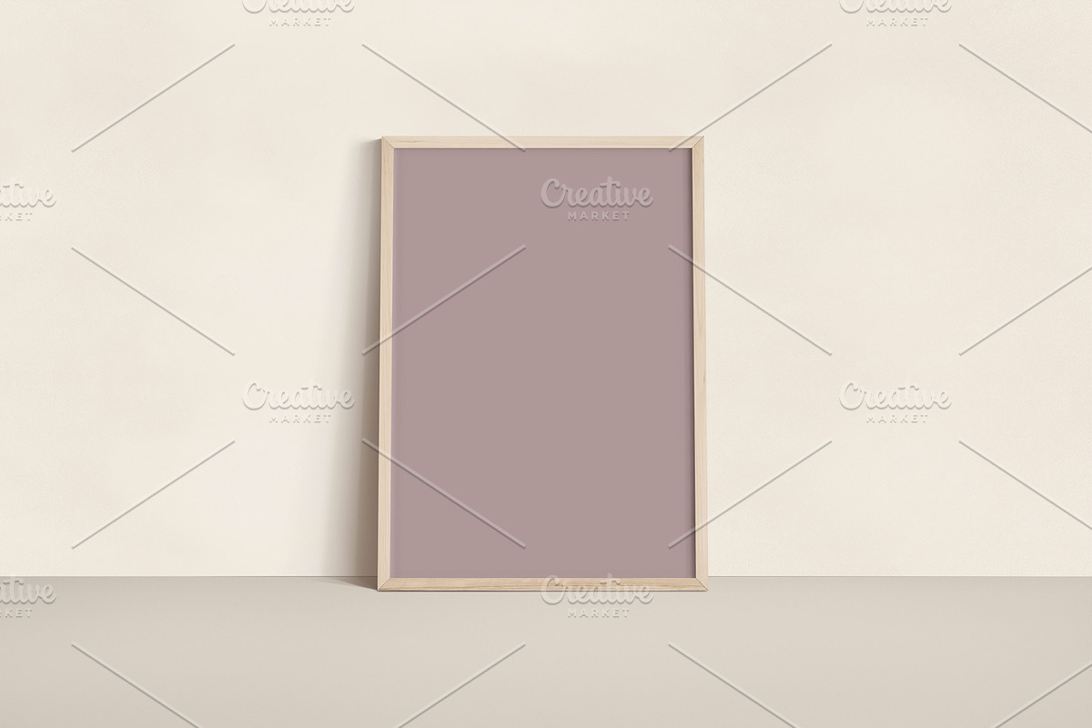 Portrait Wood Frame Leaning Mockup, a Household Mockup by OakstoneCreative (Photo 3 of 5)