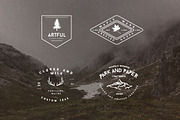 Set of Rustic Mountain Vector Badges, a Templates & Theme by Aloha Philly (Thumbnail 1 of 3)
