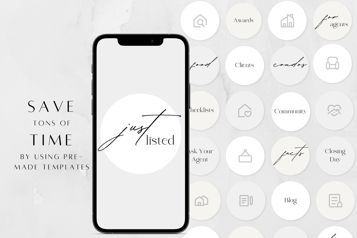 200 Real Estate Instagram Highlights, a Social Media Template by ZoaniDesign (Photo 3 of 10)