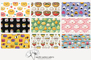 70 kawaii food seamless pattern, a Pattern Graphic by Poppy Lane Studio (Thumbnail 6 of 10)