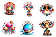 Whimsical Summer Sea Animals Clipart, an Illustration by CreationArt (Thumbnail 4 of 5)