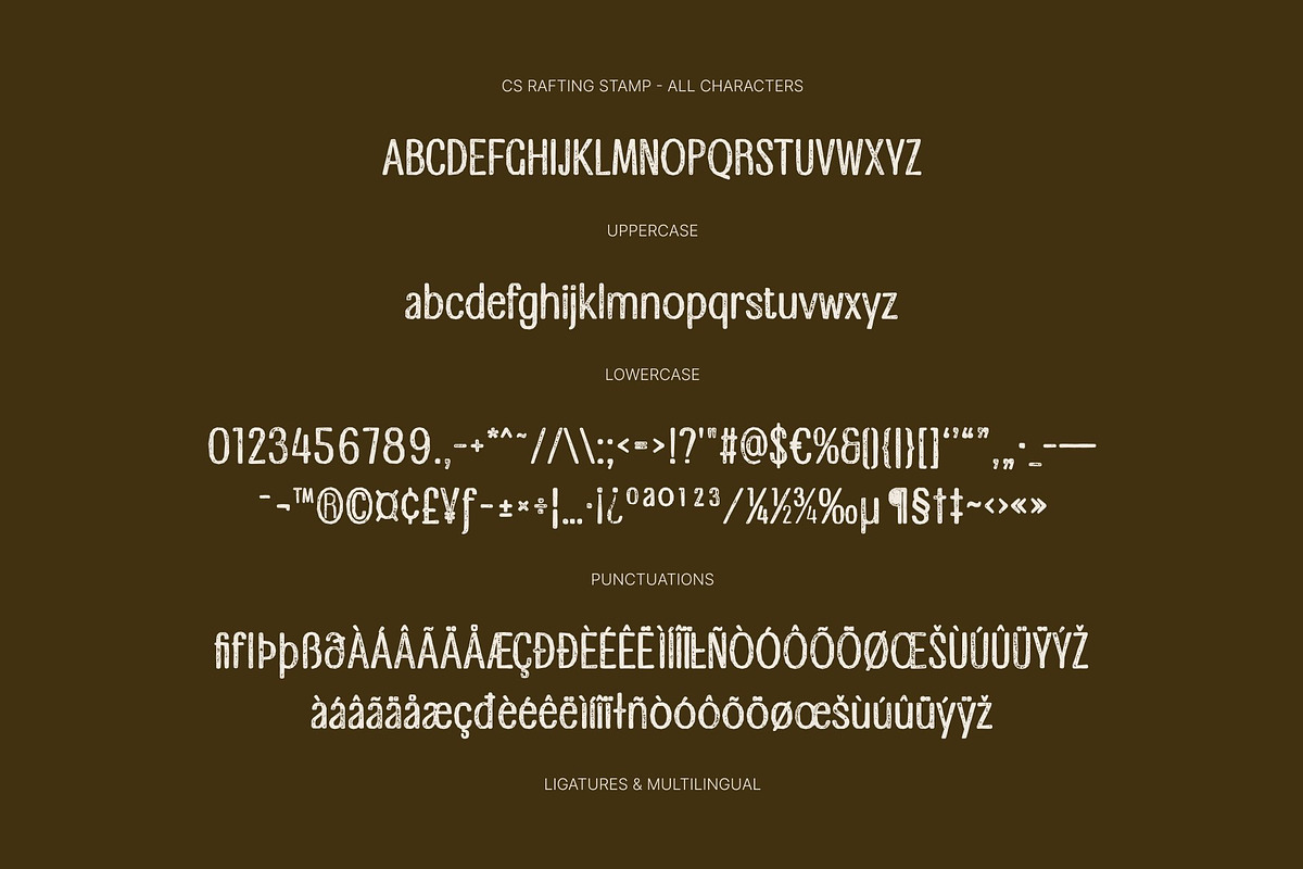 CS Rafting Stamp, a Sans Serif Font by Craft Supply Co. (Photo 8 of 8)