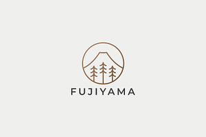Elegant Gold Circular Fujiyama Logo, a Branding & Logo Template by Signatoro