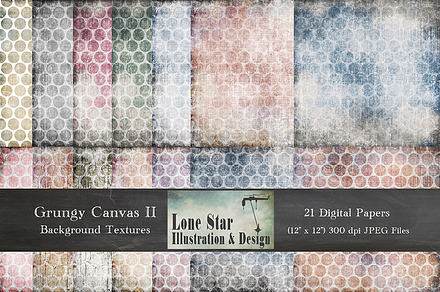 Grungy Canvas Large Dot Textures II