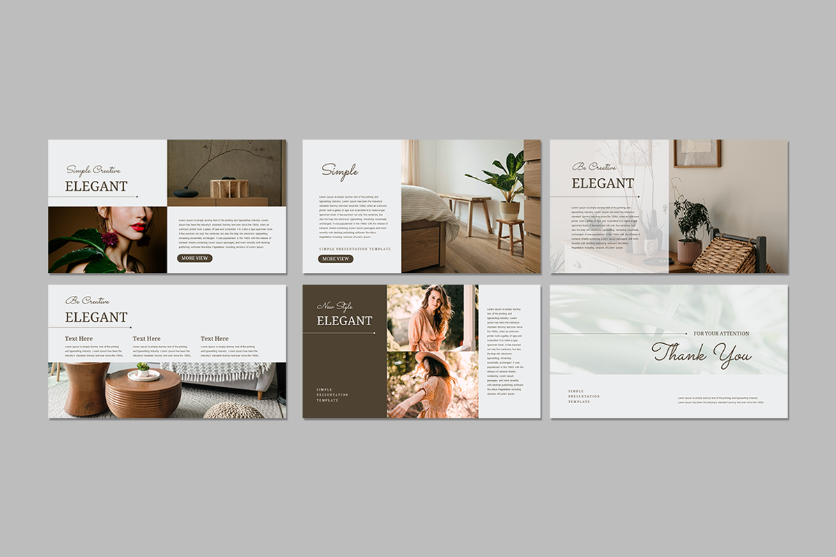 Simple Elegant - PowerPoint Template, a Presentation Template by QR ...