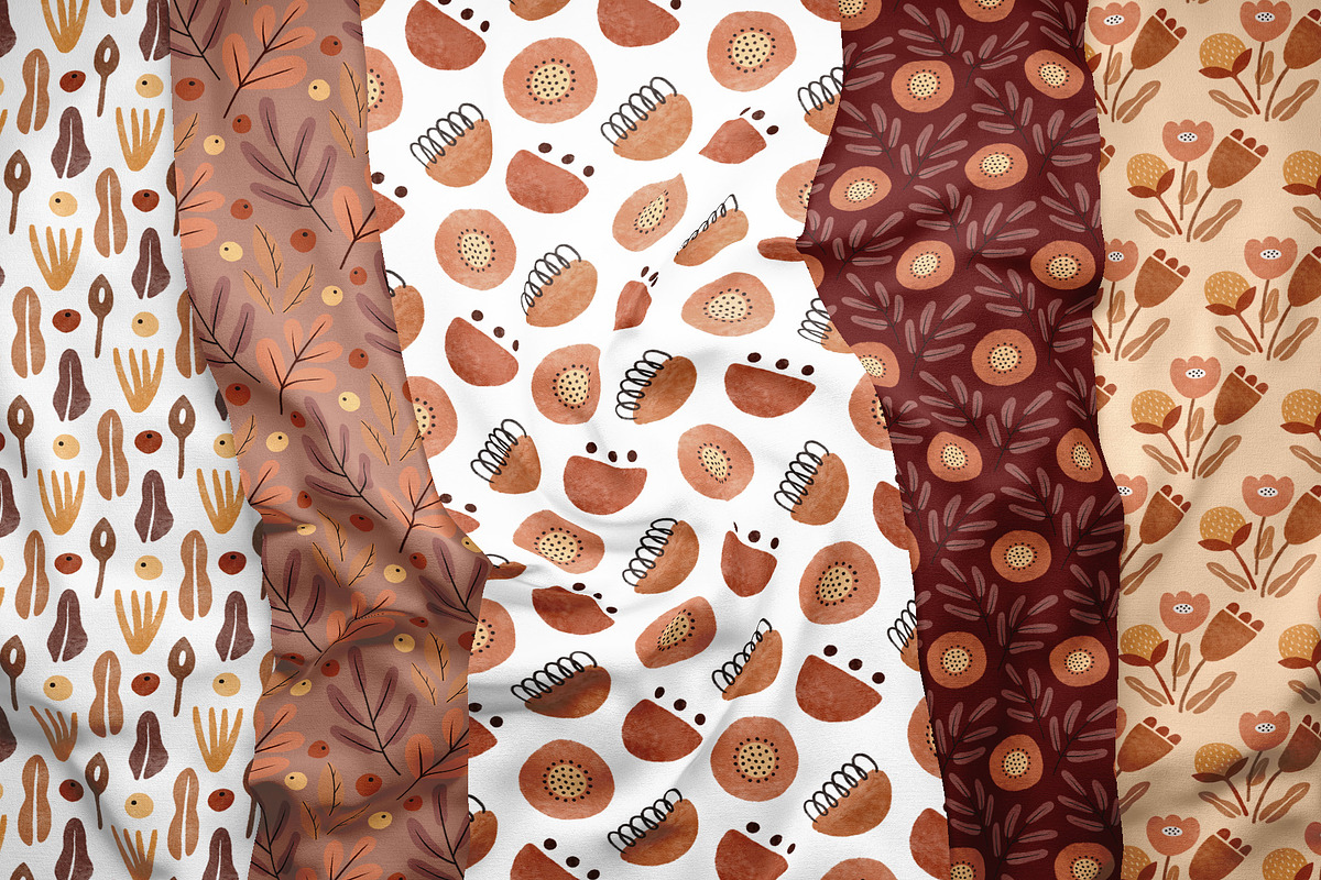 Ethno Flowers Seamless Patterns, a Pattern Graphic by Kotulska (Photo 4 of 12)