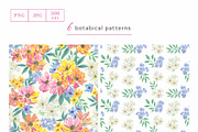 painterly florals clipart & patterns, an Object Graphic by Sawango Designs (Thumbnail 4 of 6)