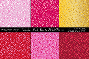 Seamless Pink, Red, & Gold Glitter, a Texture Graphic by Melissa Held Designs (Thumbnail 1 of 6)