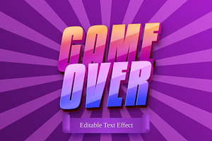 Editable Game Over Text Effect