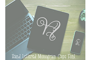 Monogram Font Hand Lettered, a Font by CraftyLittleNodes (Thumbnail 3 of 6)