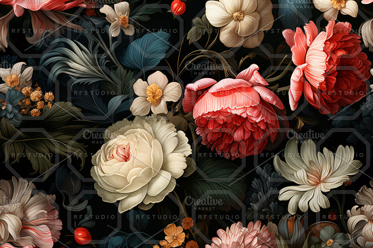 SPELLBOUND GARDEN. Seamless Pack, a Texture Illustration by RefinedFantasyStudio (Photo 8 of 9)
