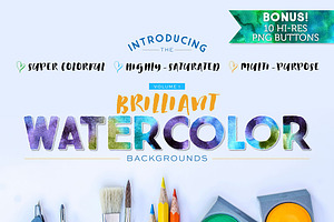 Bright Watercolor Backgrounds Vol.1