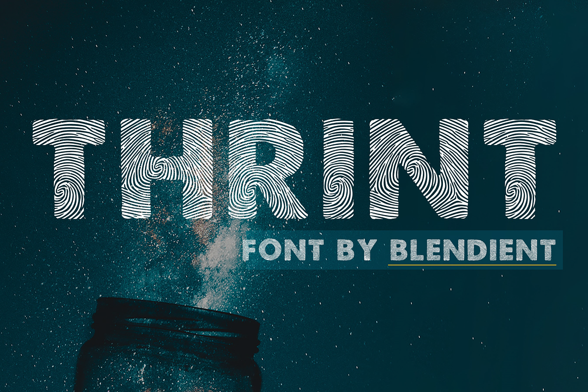 finger print font