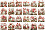 Spring Fence & Flower Clipart Png, an Illustration by Craft Nest (Thumbnail 6 of 11)
