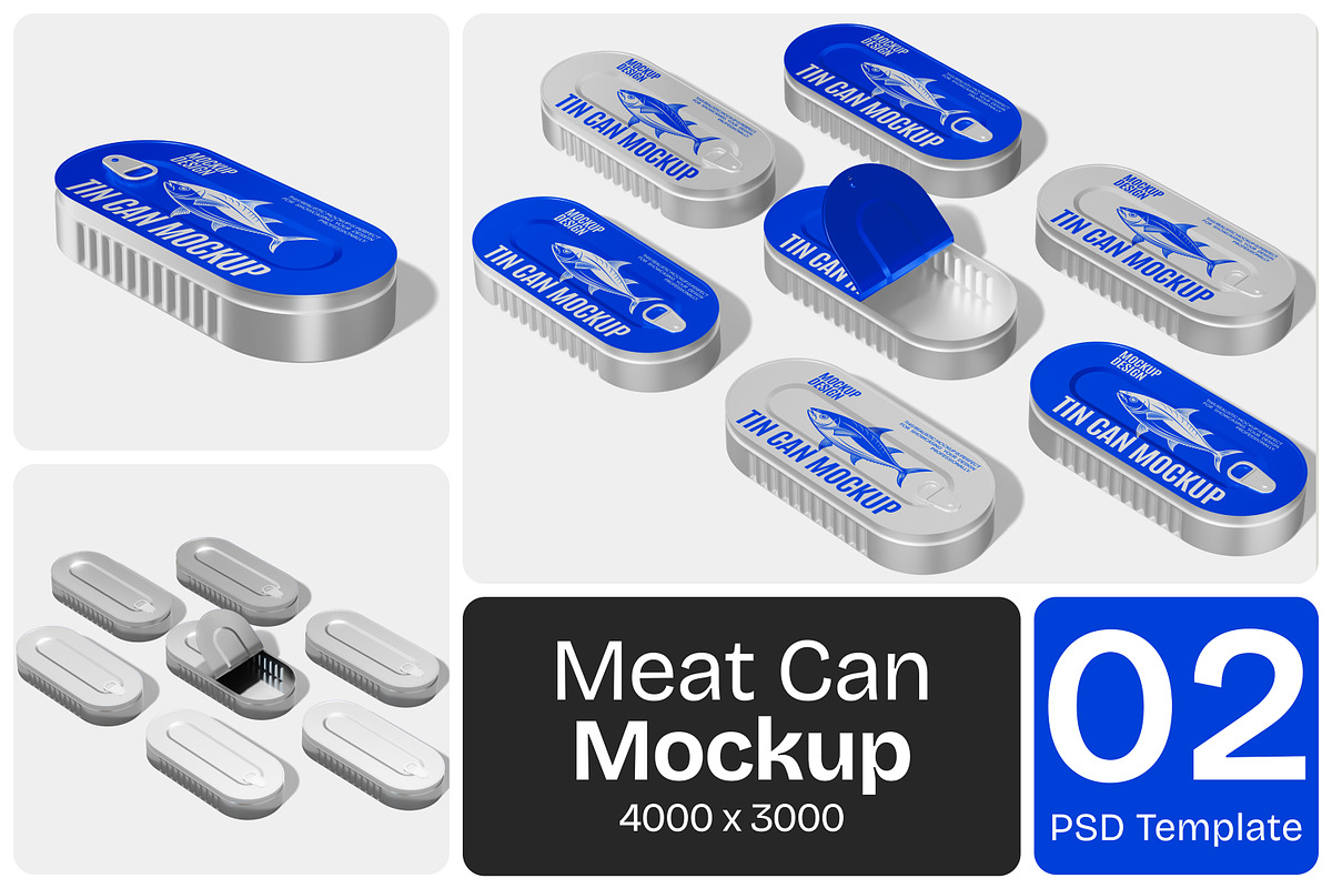 Tin Can Mockup, a Packaging Mockup by Permadi Creative (Photo 1 of 3)