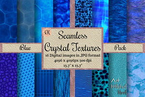 SEAMLESS blue CRYSTAL TEXTURES Ocean, a Texture Graphic by Arthitecture Home