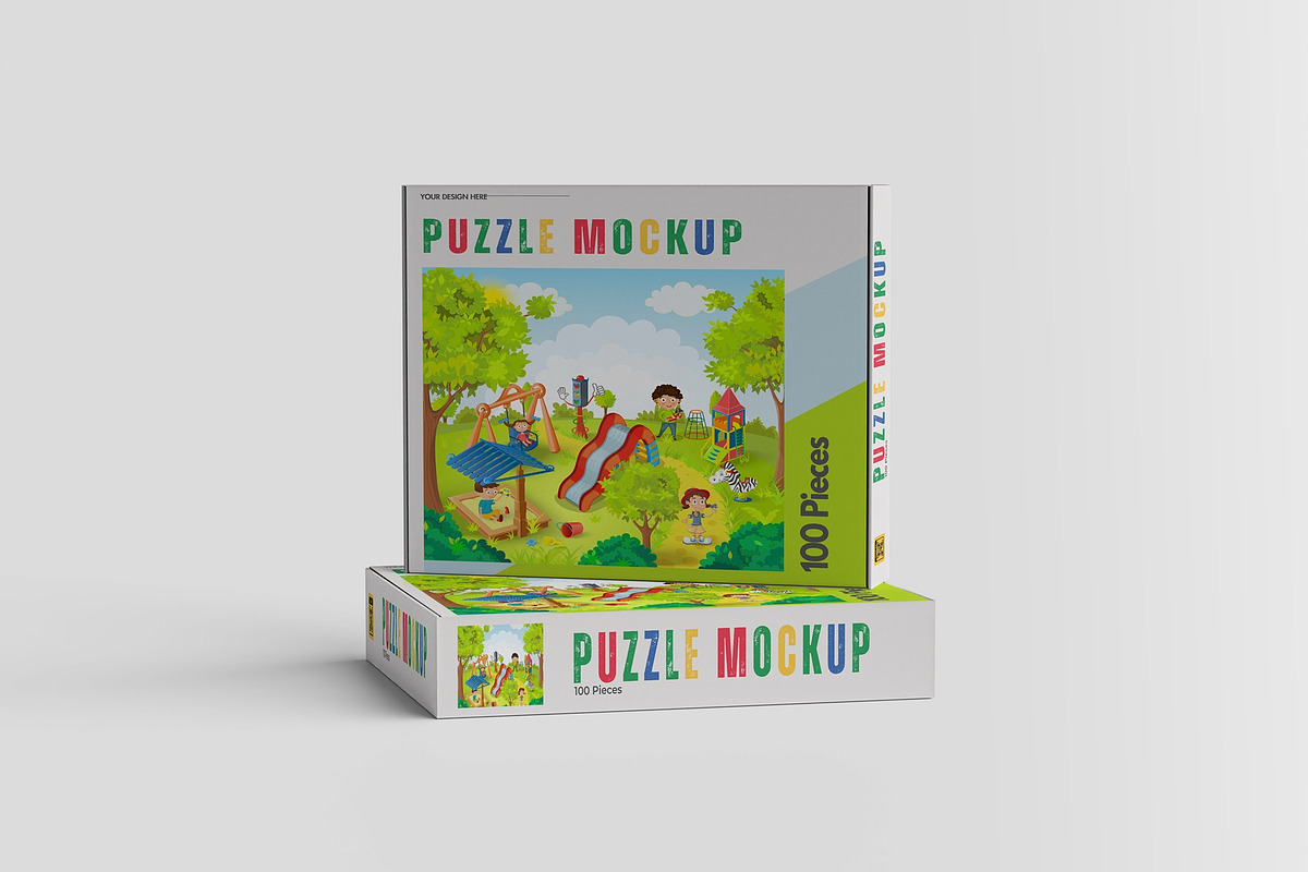 Puzzle Mockup, a Books & Magazine Mockup by hokagata (Photo 2 of 6)