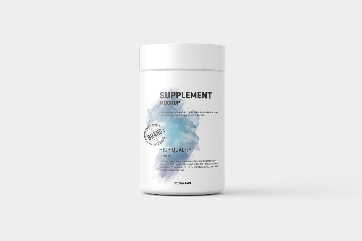 Supplement /Protein Jar Label Mockup, a Cups & Container Mockup by Toasin Studio (Photo 5 of 7)