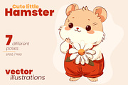 Cute little Hamster, an Animal Illustration by moja doodle (Thumbnail 1 of 4)