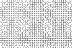 1000 White Puzzles Pieces Template