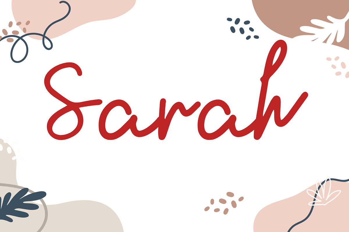 Sarah, a Handwritten Font by nongnuchpolyiam1 (Photo 1 of 6)
