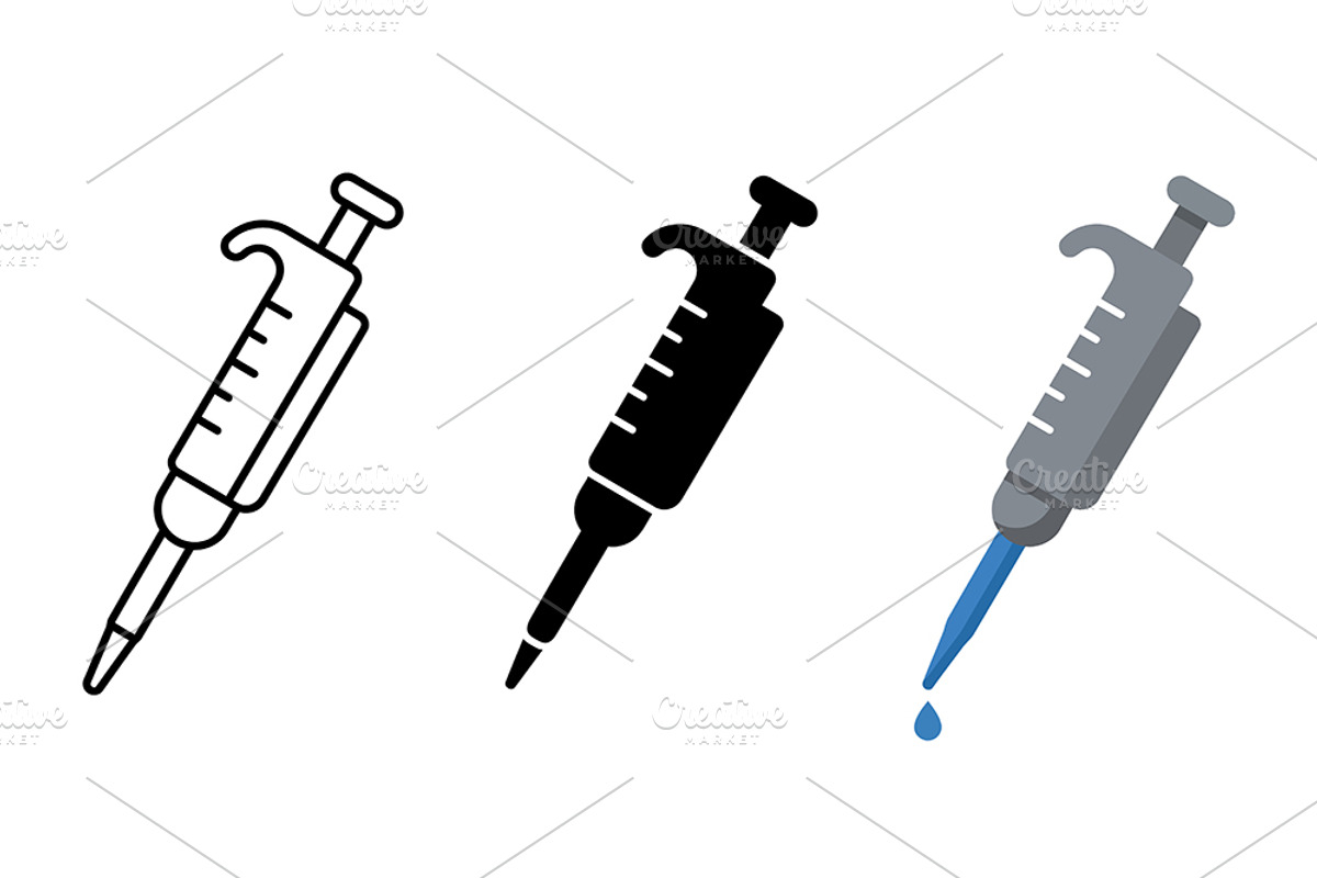 Laboratory Micropipette Vector Icon, an Object Graphic by Artonix (Photo 2 of 3)
