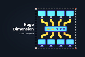 3D Connectivity Icon