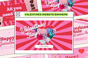 Retro Valentines Web Banners, a Marketing Template by The Pixel Palace (Thumbnail 2 of 7)