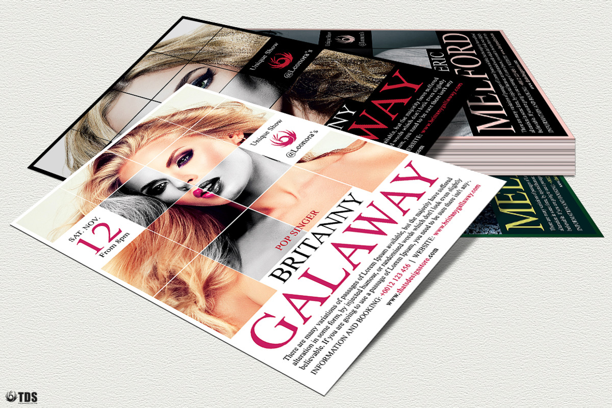 Artist Promotion Flyer Template V2, a Flyer Template by ThatsDesignArt (Photo 6 of 12)