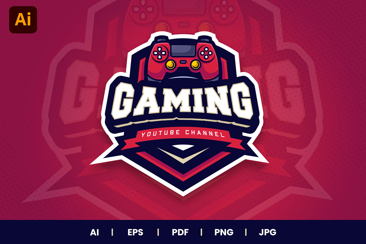 Gaming Channel Logo Template, a Branding & Logo Template by Akito Studio