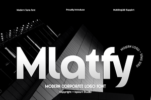 Mlatfy - Modern Sans Bold Font, a Sans Serif Font by Iqsiart Studio