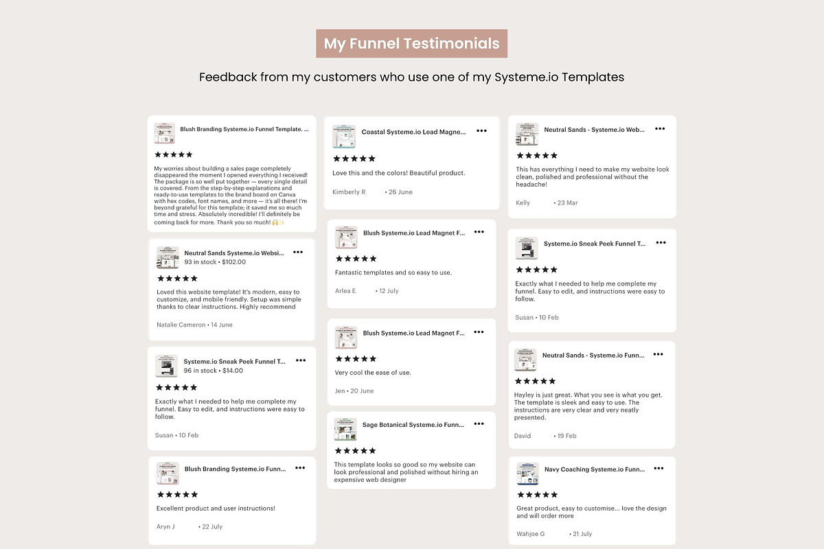 Systeme.io Ivory Rose Lead Funnel, a Landing Page Template by Hayley's Digital Hub (Photo 9 of 10)