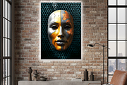 Golden & Silver Cracked Mask Art, a Decorative Illustration by Atelier Nocturne Graphic (Thumbnail 2 of 3)