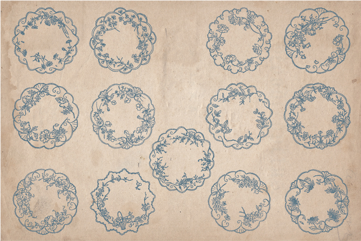 Hand Drawn Wreaths and Frames preview 4