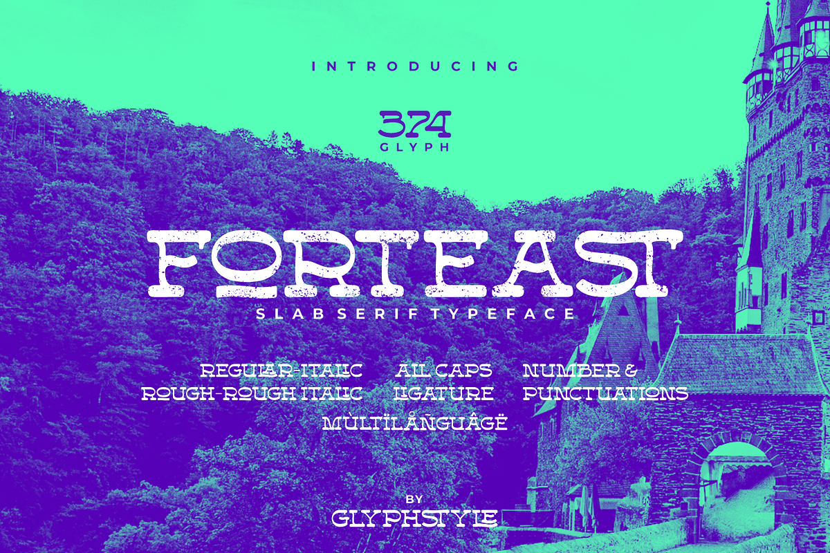 Forteast Slab Serif, a Slab Serif Font by Glyphstyle (Photo 1 of 9)