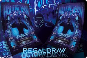 Halloween Party Flyer, a Flyer Template by regalDRAW