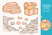 Under the Sea - Cliparts Set, an Illustration by Estudio Daiane Barbosa (Thumbnail 6 of 10)