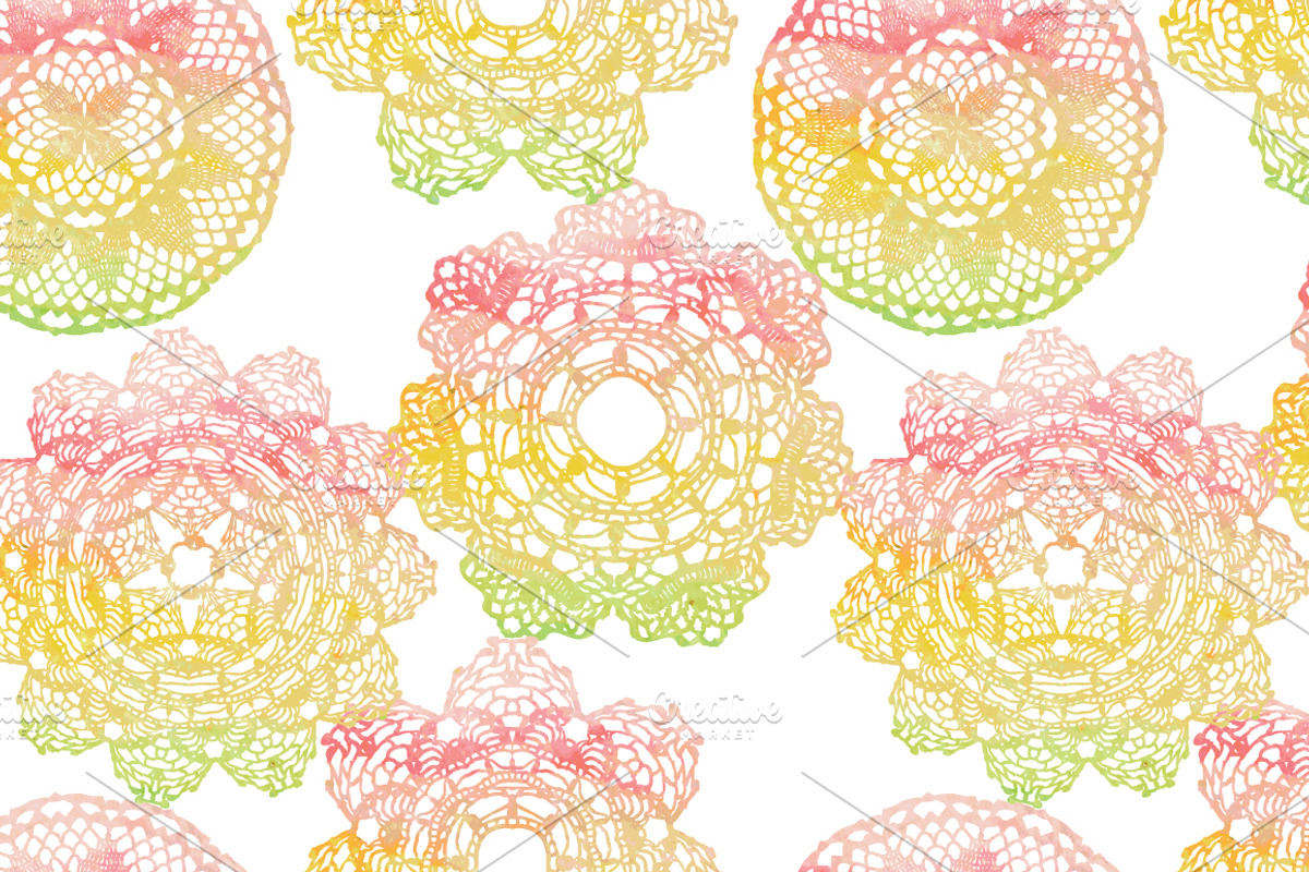 Watercolor doilies collection, an Object Graphic by tamara.comotomka (Photo 2 of 6)