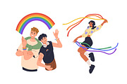 LGBTQ people & rainbow flags set, a Person Illustration by Good Studio (Thumbnail 4 of 7)