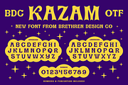 Kazam Display Font, a Font by Brethrendesignco (Thumbnail 1 of 4)