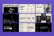 Black Cream Gradient Portfolio PPT, a Presentation Template by graphicook (Thumbnail 2 of 4)