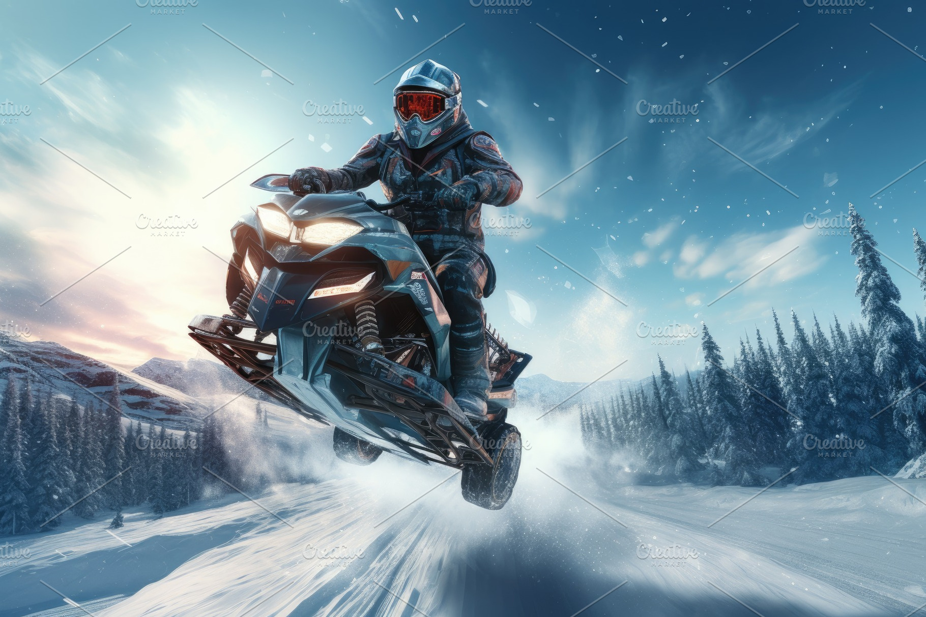 A person riding a snowmobile on a sn, a Photo by Iftikhar Alam