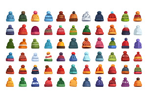 Knitted hats. Winter hat wool, an Object Illustration by Stock-Smart-Start