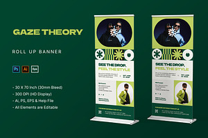 Gaze Theory - Roll Up Banner, a Print Template by StreaksideStd
