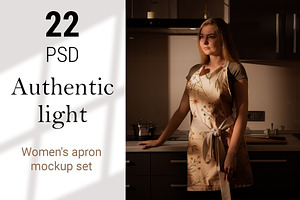 Women's Apron Mockup Set Freebie