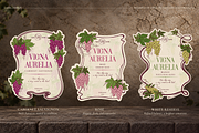 Vintage Grape Vector set Wine Labels, a Food Illustration by Neliakott ♥ (Thumbnail 5 of 10)